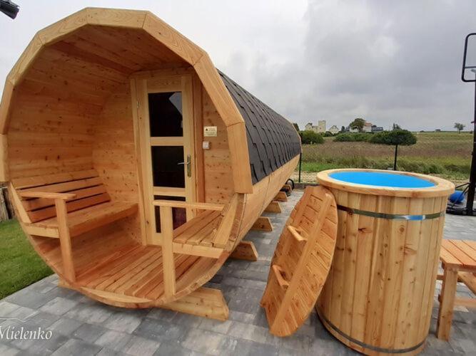 Holiday Home With A Terrace, Sauna, Jacuzzi Mielenko Exterior photo
